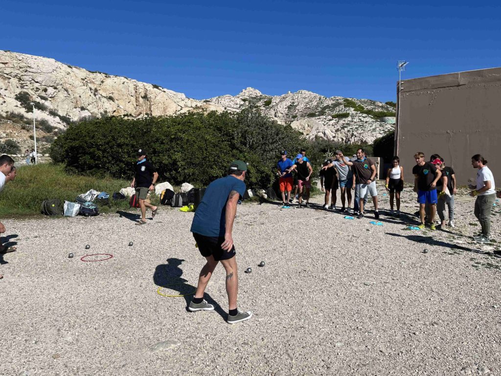 Première épreuve, la pétanque